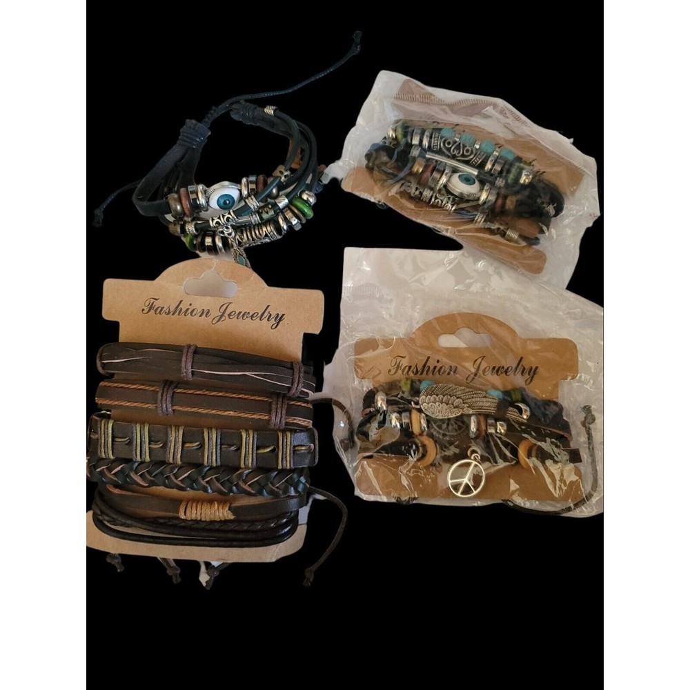 8 New Fashion Wristband Owl Leather Bracelet 7 Still on Cards Never Worn